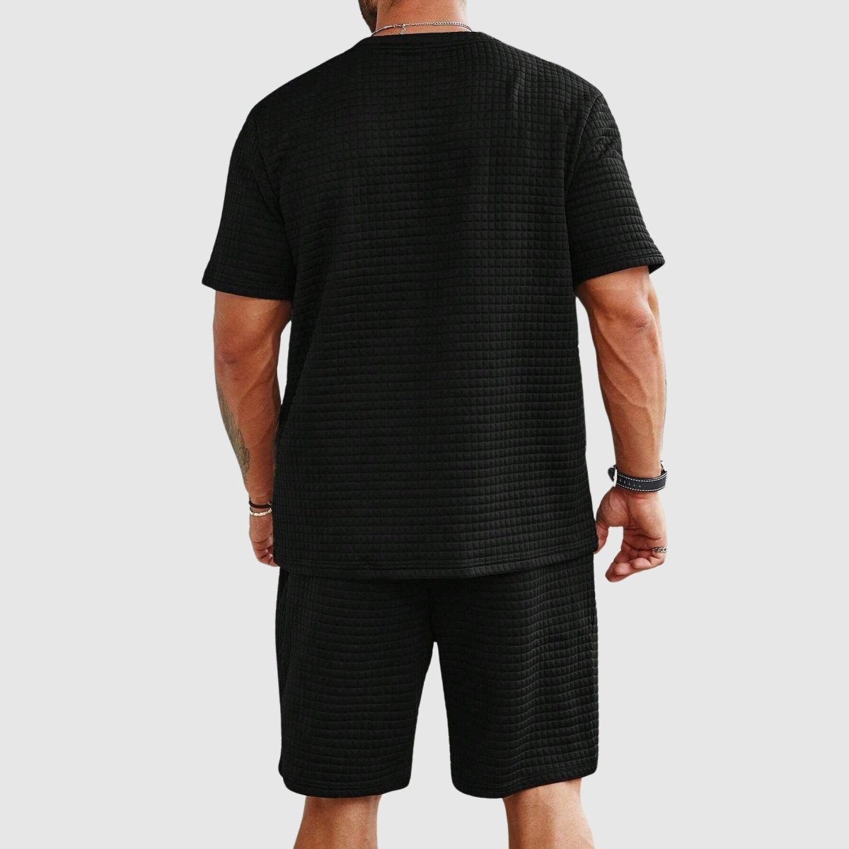 Ben Carter Grid Knit Lounge Set - Clarkandmorris