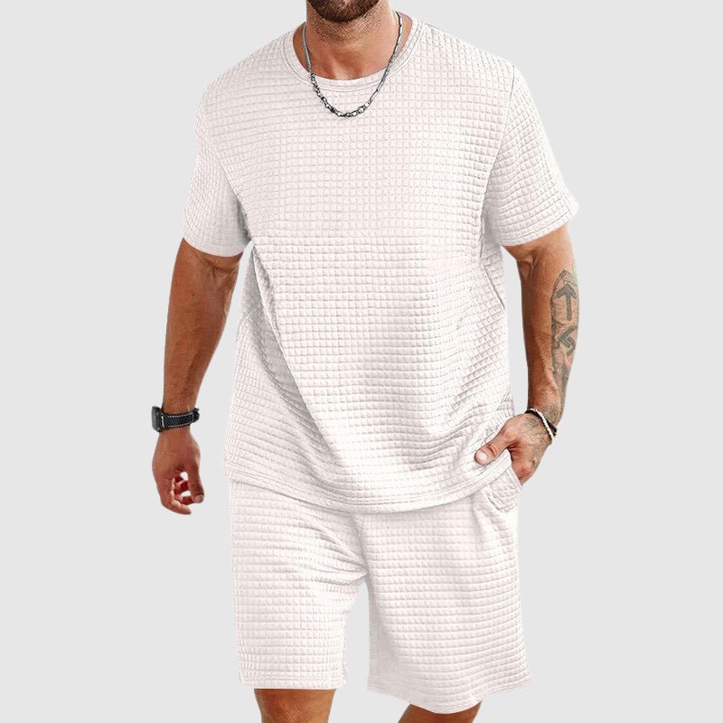Ben Carter Grid Knit Lounge Set - Clarkandmorris