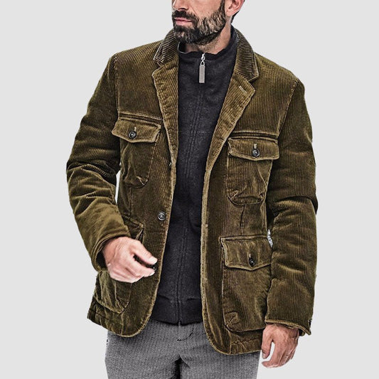 Corduroy Jacket for Men with Multiple Pockets - Clarkandmorris