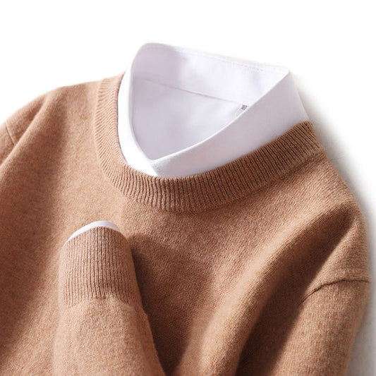 Fine - Knit Autumn Wool Sweater for Men - Clarkandmorris