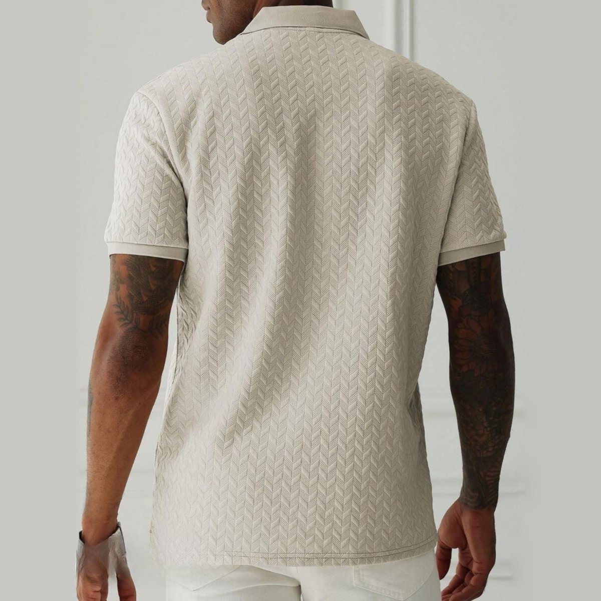 L'Artisan Texturée Polo T-shirt by Ben Carter - Clarkandmorris