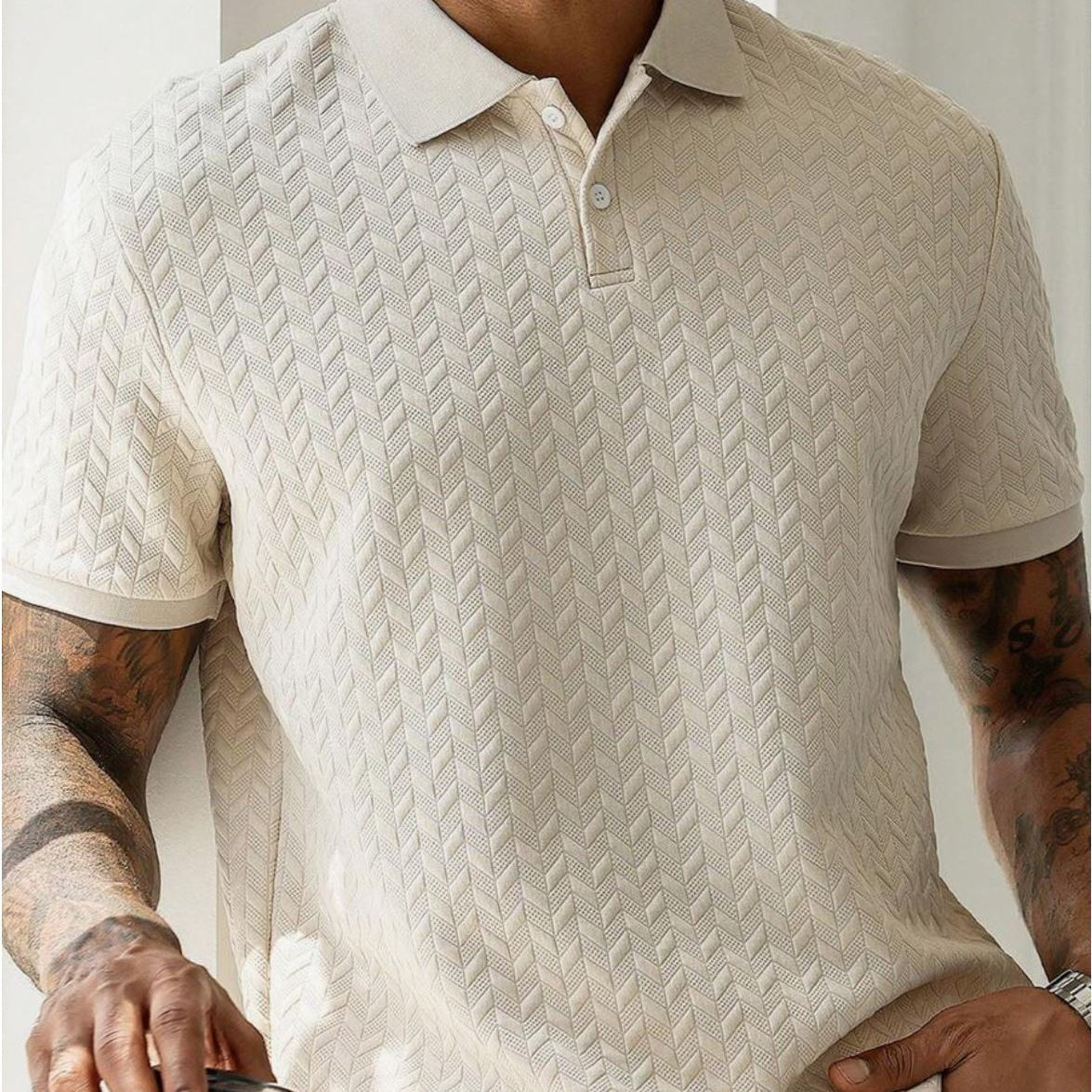 L'Artisan Texturée Polo T-shirt by Ben Carter - Clarkandmorris