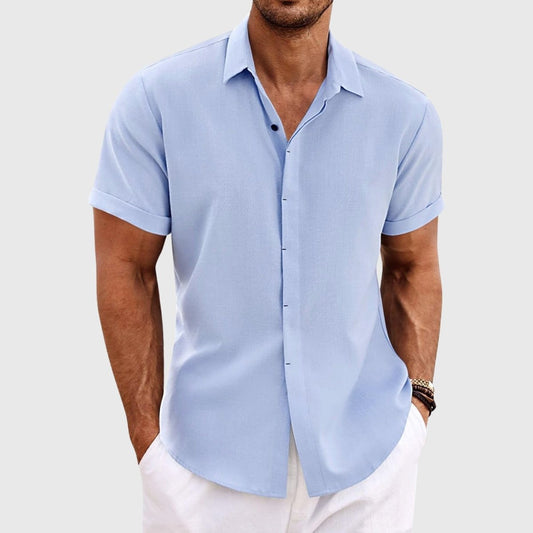 Liam Ford Azur Linen Shirt - Clarkandmorris