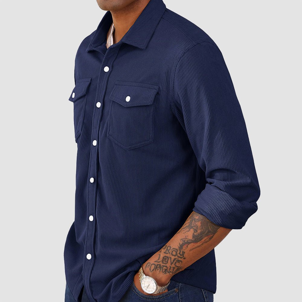 Liam Ford Corduroy Long Sleeve Shirt - Clarkandmorris