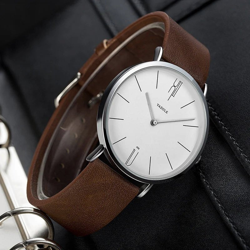 Liam Ford Leather Analog Watch - Clarkandmorris