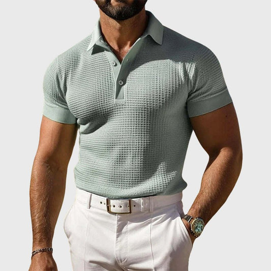 Liam Ford Waffled Polo Shirt - Clarkandmorris
