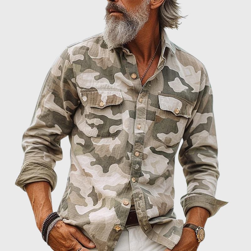 Luke Gray Nomad Camouflage Shirt - Clarkandmorris