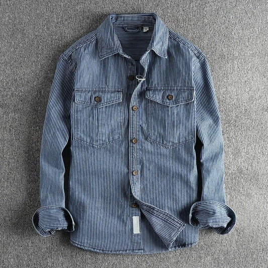Luke Gray Vintage Denim Shirt - Clarkandmorris