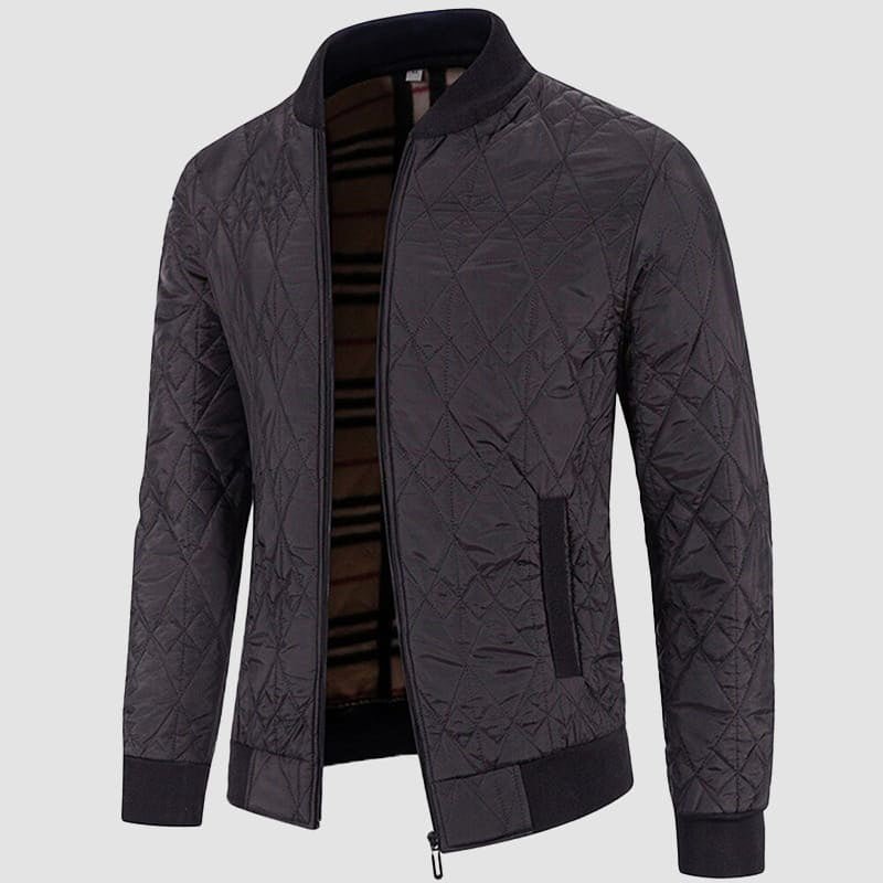 Quilted Jacket for Men with Cotton Plaid Lining - Clarkandmorris