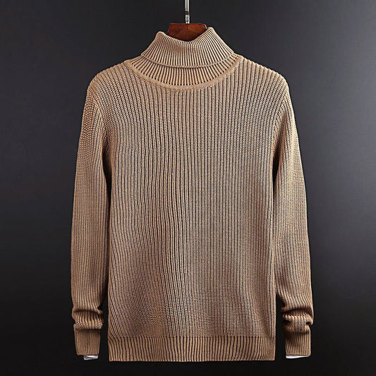 Ribbed Loose - Fit Turtleneck Sweater for Men - Clarkandmorris