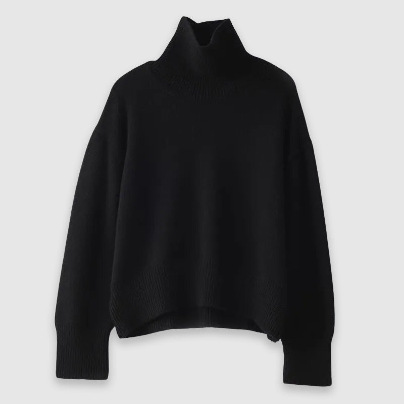Soft Cashmere Blend Turtleneck Sweater for Women - Clarkandmorris