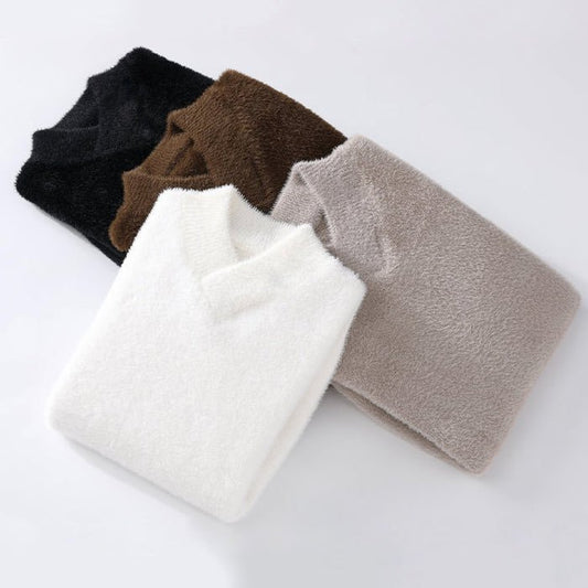 V - Neck Sweater for Men with Plush Texture - Clarkandmorris