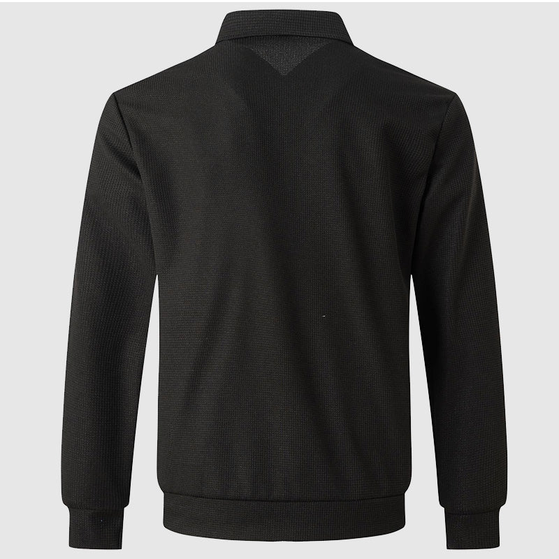 Waffle Tracksuit Jacket for Men with Zipper Closure - Clarkandmorris