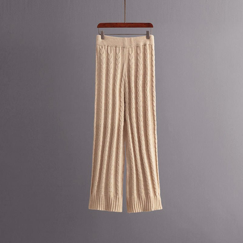 2 - Piece Knit Set with Cable Pattern for Women - Clarkandmorris