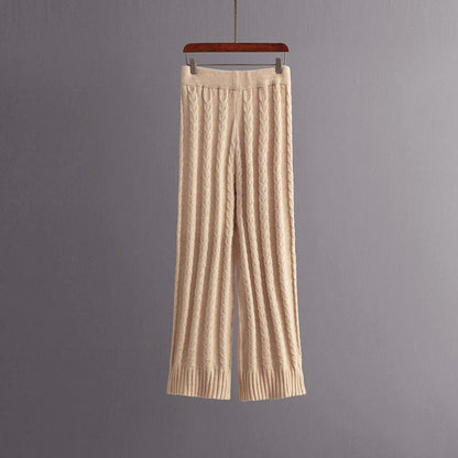 2 - Piece Knit Set with Cable Pattern for Women - Clarkandmorris