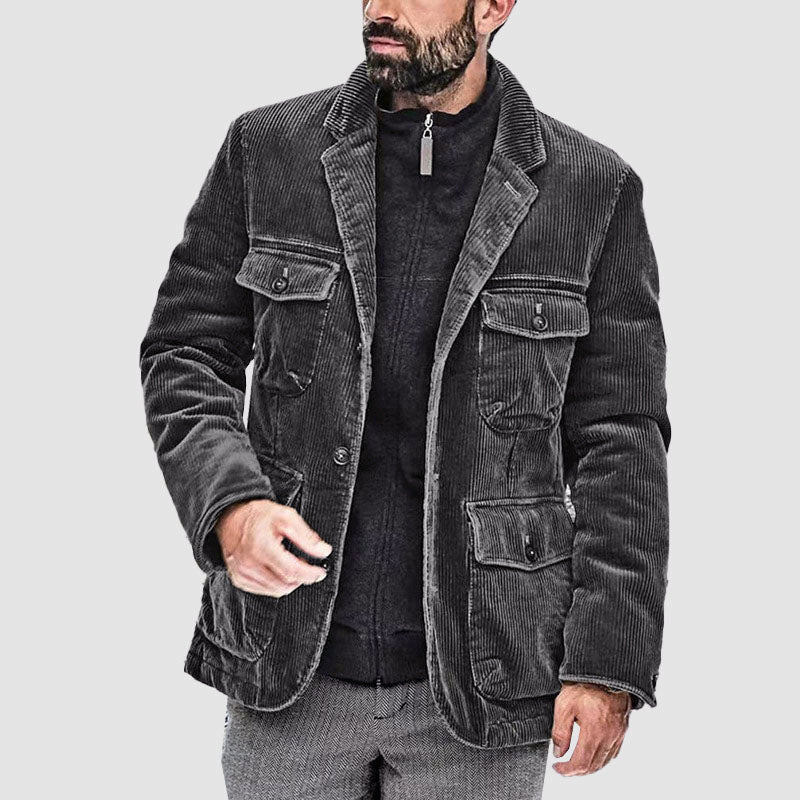 Corduroy Jacket for Men with Multiple Pockets - Clarkandmorris