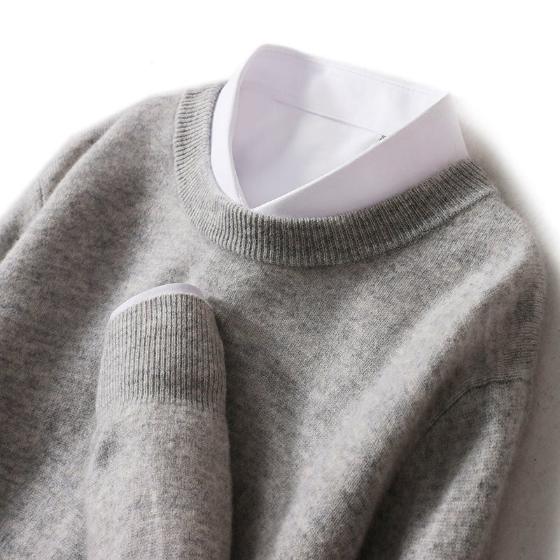 Fine - Knit Autumn Wool Sweater for Men - Clarkandmorris