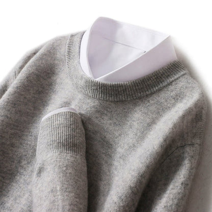 Fine - Knit Autumn Wool Sweater for Men - Clarkandmorris