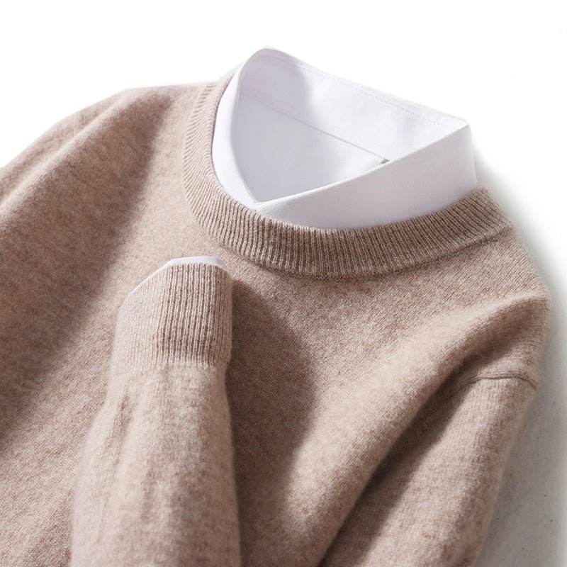 Fine - Knit Autumn Wool Sweater for Men - Clarkandmorris