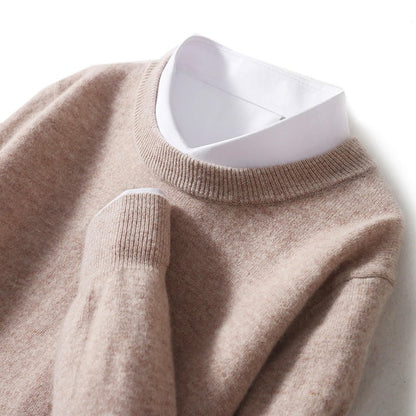 Fine - Knit Autumn Wool Sweater for Men - Clarkandmorris