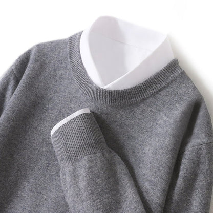 Fine - Knit Autumn Wool Sweater for Men - Clarkandmorris