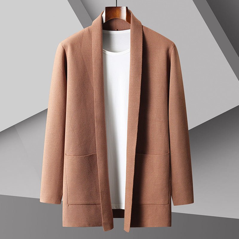 Open - Front Loose Fit Cardigan for Men - Clarkandmorris