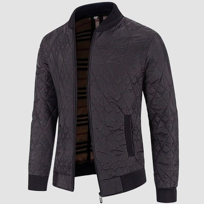 Quilted Jacket for Men with Cotton Plaid Lining - Clarkandmorris