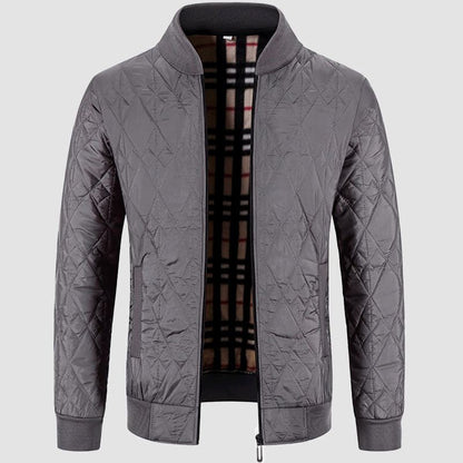 Quilted Jacket for Men with Cotton Plaid Lining - Clarkandmorris