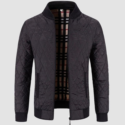 Quilted Jacket for Men with Cotton Plaid Lining - Clarkandmorris