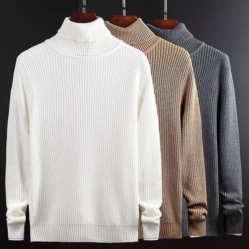 Ribbed Loose - Fit Turtleneck Sweater for Men - Clarkandmorris