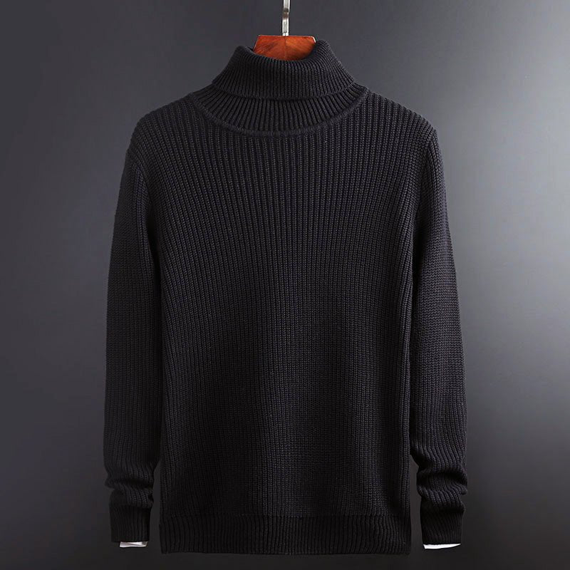 Ribbed Loose - Fit Turtleneck Sweater for Men - Clarkandmorris