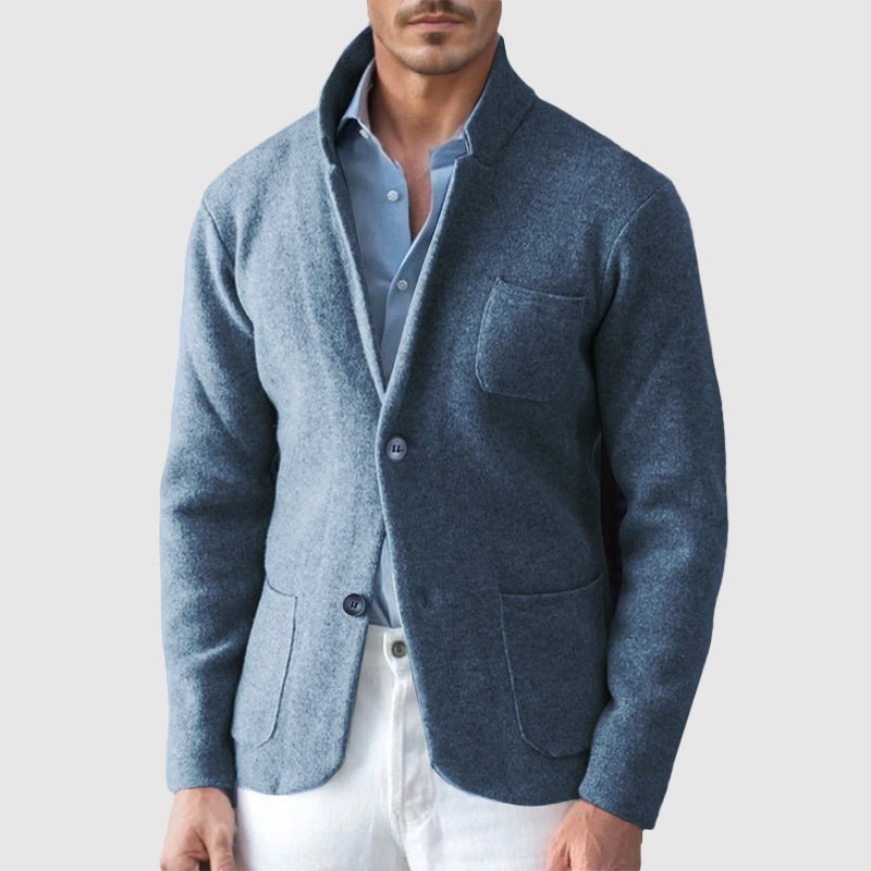 Short Blazer Coat for Men with Stand Collar - Clarkandmorris