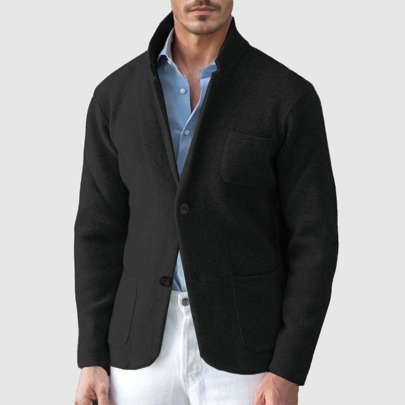 Short Blazer Coat for Men with Stand Collar - Clarkandmorris