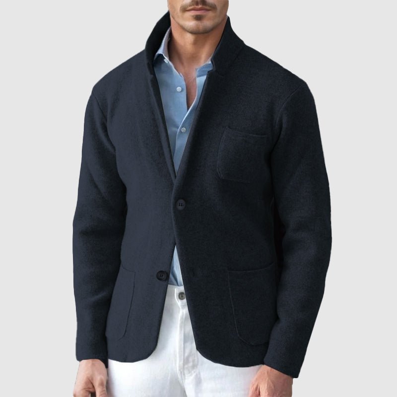 Short Blazer Coat for Men with Stand Collar - Clarkandmorris
