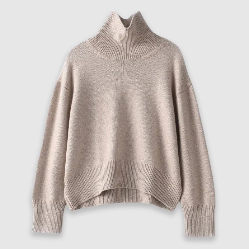 Soft Cashmere Blend Turtleneck Sweater for Women - Clarkandmorris
