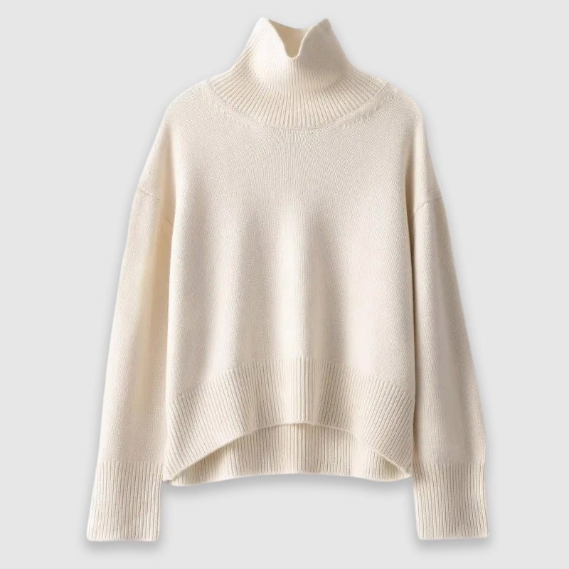 Soft Cashmere Blend Turtleneck Sweater for Women - Clarkandmorris