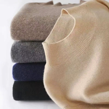 Wool - Blend Mockneck Sweater for Men - Clarkandmorris