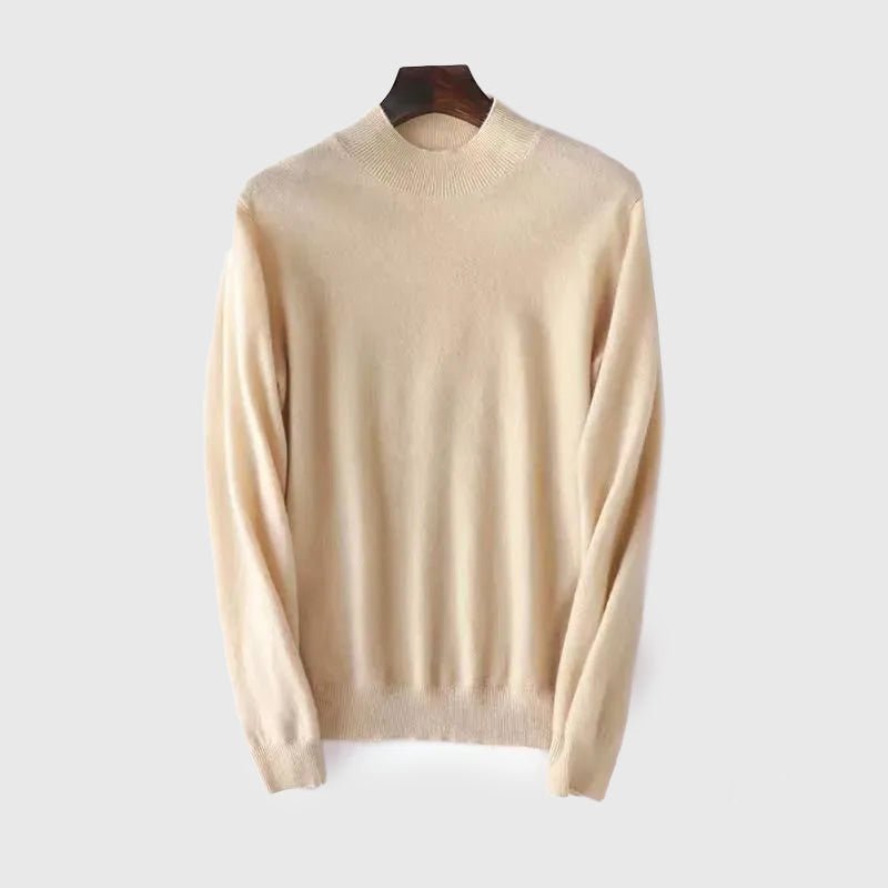 Wool - Blend Mockneck Sweater for Men - Clarkandmorris