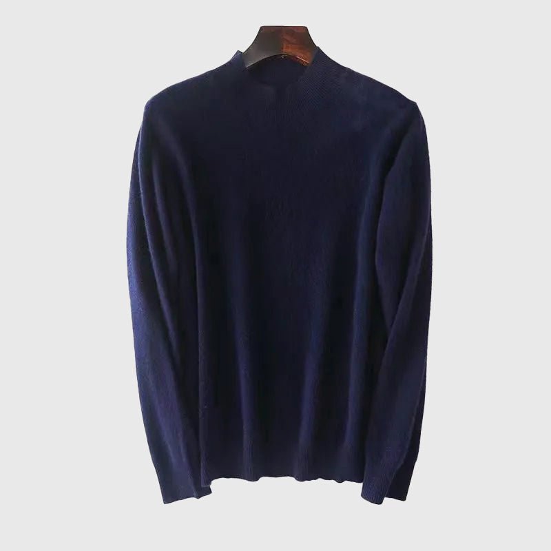 Wool - Blend Mockneck Sweater for Men - Clarkandmorris
