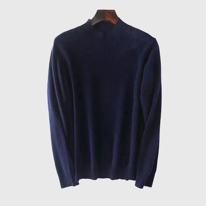 Wool - Blend Mockneck Sweater for Men - Clarkandmorris