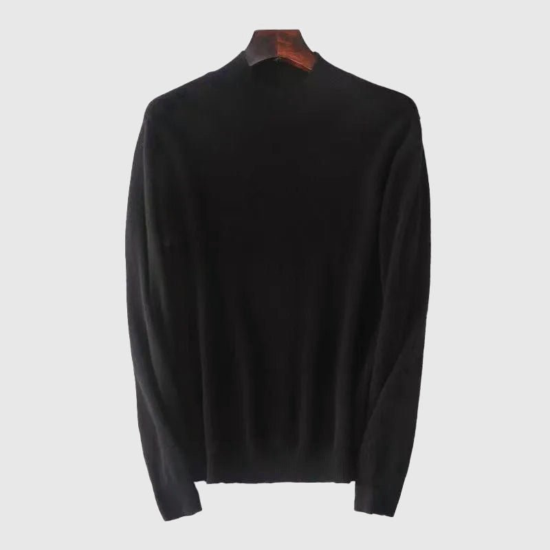 Wool - Blend Mockneck Sweater for Men - Clarkandmorris