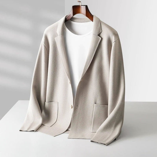 Wool Cardigan with Three - Button Closure for Men - Clarkandmorris