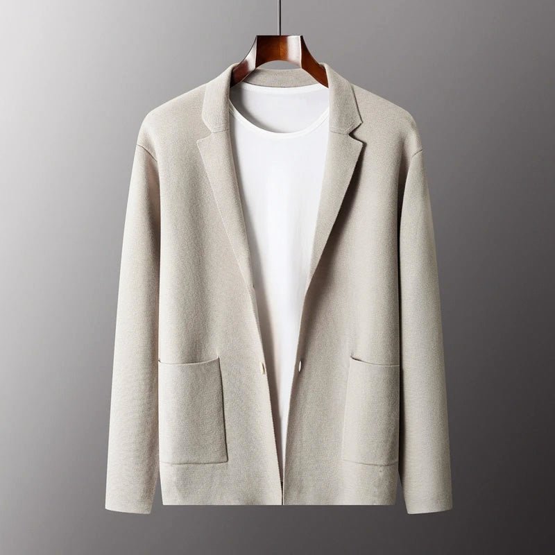 Wool Cardigan with Three - Button Closure for Men - Clarkandmorris