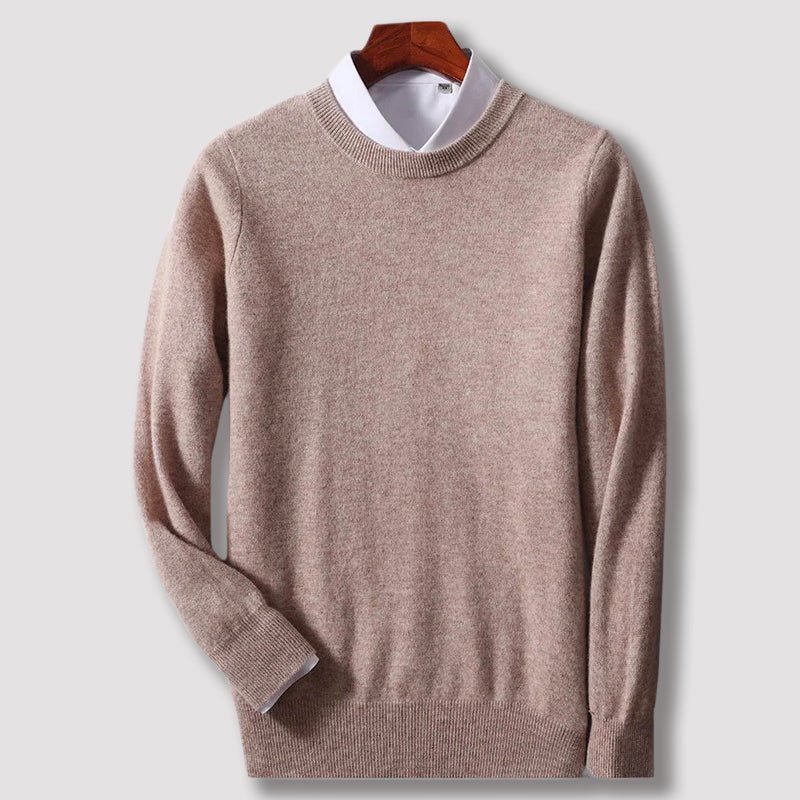 Wool Sweater for Men with Round Neckline - Clarkandmorris