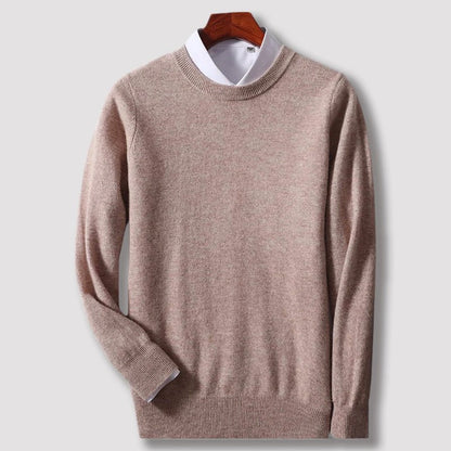 Wool Sweater for Men with Round Neckline - Clarkandmorris